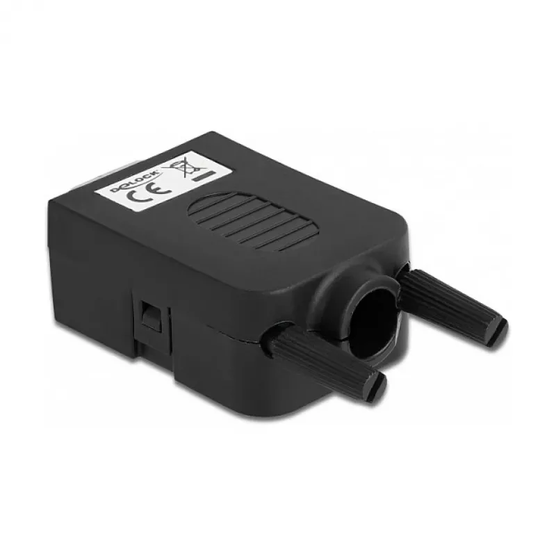 Laidų jungtis DeLOCK 66232 Sub-D 9 10 kontaktų gnybtų blokas juoda