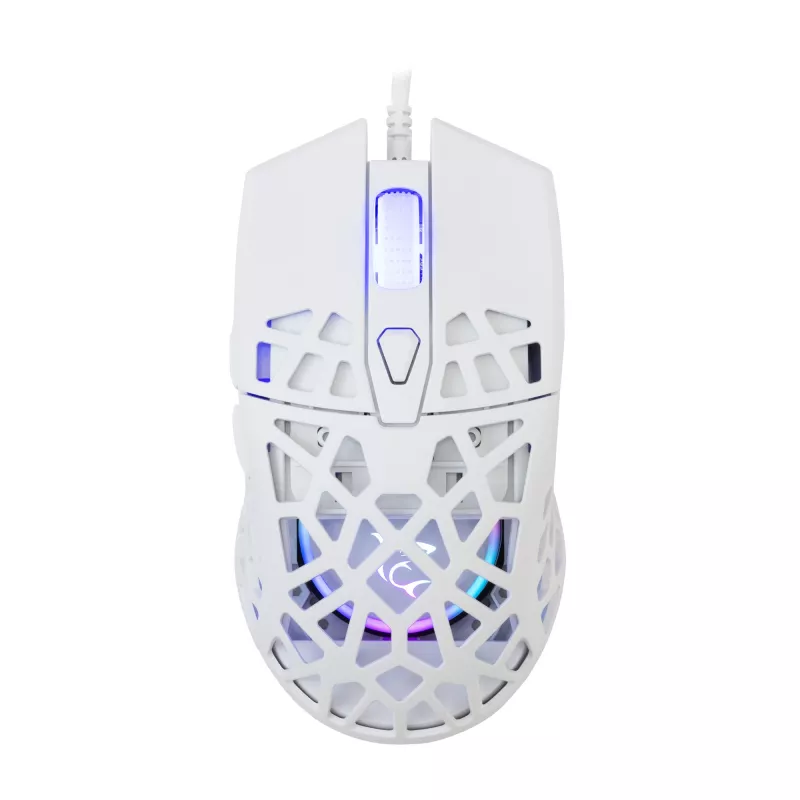 Pelė White Shark GM-5018 Caradoc RGB 7200 dpi balta