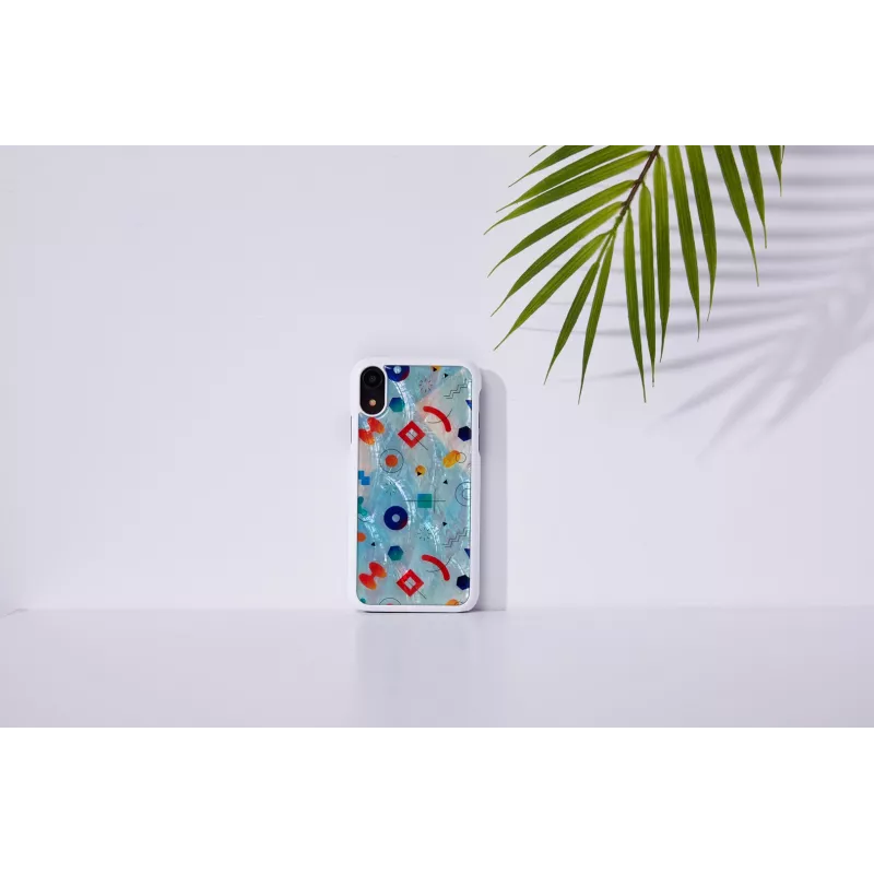 „iKins“ išmaniojo telefono dėklas, skirtas „iPhone XR“ — baltas apsauginis dangtelis „Poppin Rock“