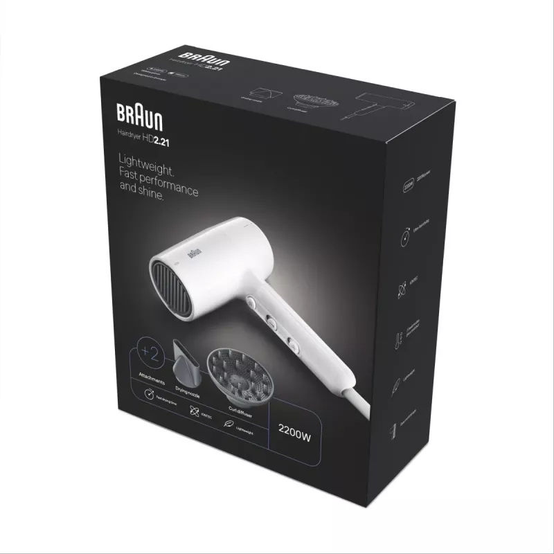 Plaukų džiovintuvas Braun BRHD226E 2200W joninė technologija lengvas