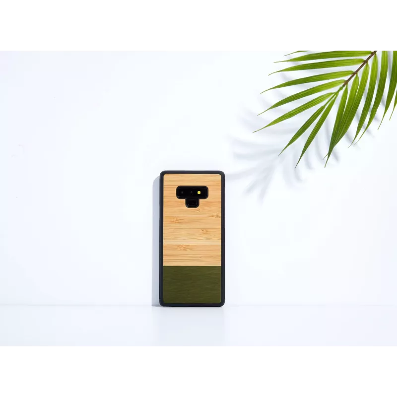 man and wood išmaniojo telefono dėklas „Samsung Galaxy Note 9“ – bambuko miško juoda