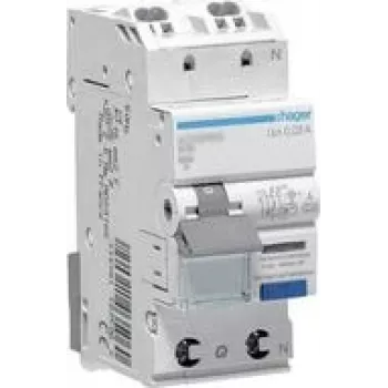 Hager RVJ jungiklis 1P+N 6kA C-13A 30mA ADS963D (ADS963D)