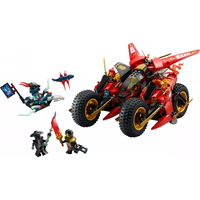 LEGO Ninja Combat Vehicle set 71844 — NINJAGO, 561 dalis, 6 minifigūrėlės, judamos dalys, 140×240×220 mm