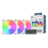 Montech GF120 V2 ARGB kompiuterio korpuso ventiliatoriaus modulis 12 cm baltas 3 vnt.