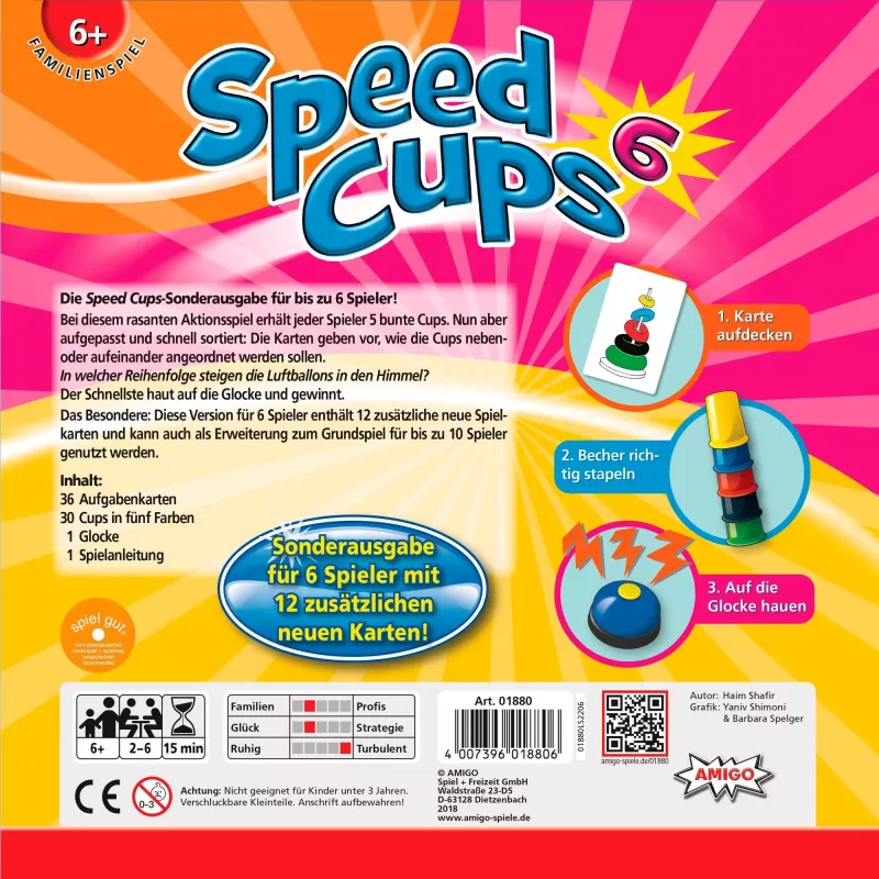 Amigo Speed Cups 6 15 min. stalo žaidimas Fa