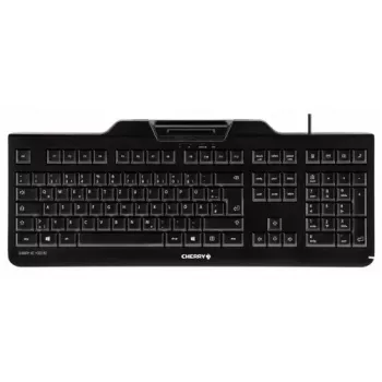 CHERRY KC 1000 SC klaviatūra universali USB AZERTY belgiška juoda