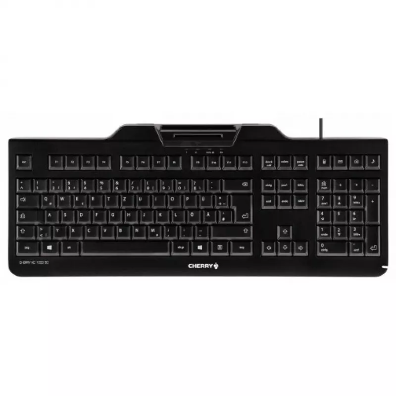 CHERRY KC 1000 SC klaviatūra universali USB AZERTY belgiška juoda