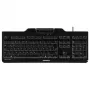 CHERRY KC 1000 SC klaviatūra universali USB AZERTY belgiška juoda
