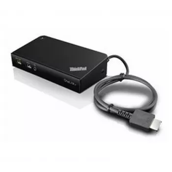 Lenovo 40A40090EU nešiojamojo kompiuterio dokas/portų kopijuoklis Laidinis USB 3.2 Gen 1 (3.1 Gen 1) Type-A Juoda