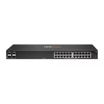HPE - Aruba 6000 24G 4SFP Switch - jungiklis - L3 - valdomas 24 x 10/100/1000 + 4 x Gigabit SFP šoninis oro srautas montuojamas stove AC 100 127 V / 200 240 V