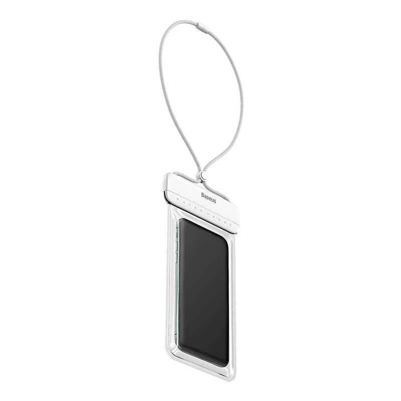 Vandeniui atsparus telefono dėklas Baseus AquaGlide baltas IPX8 apsauga telefonams