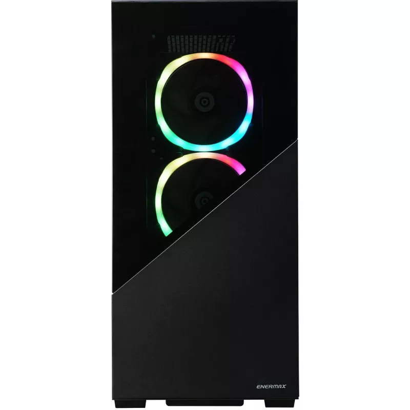 Enermax K8 - Midi Tower - PC - juoda - ATX - micro ATX - Mini-ITX - SPCC - grūdintas stiklas - žaidimams (ECA-EK8-BB-ARGB)