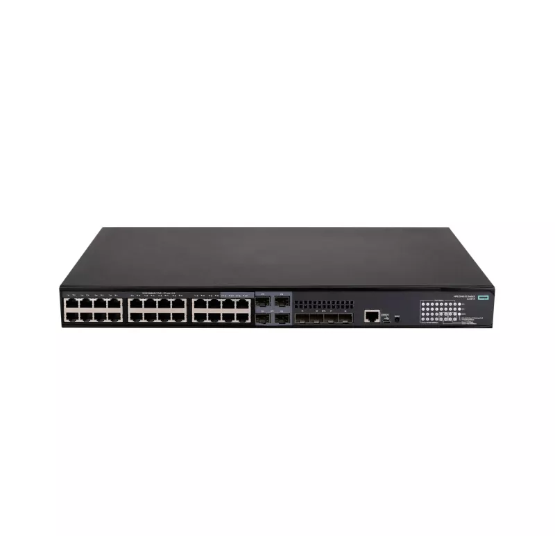 HPE - FlexNetwork 5140 24G PoE+ 4SFP+ EI - komutatorius - 3 lygmens - išmanusis - 24 x 10/100/1000 (PoE+) + 4 x kombinuotieji 10/100/1000Base-T (PoE+) / 100/1000Base-X SFP + 4 x 10 Gigabit Ethernet / 1 Gig