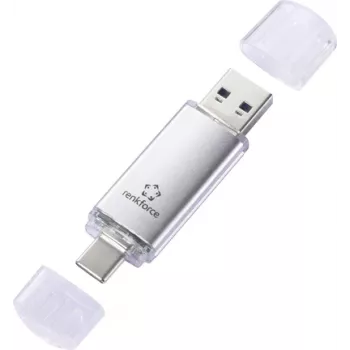 “Renkforce” RF-USBOS-220 USB atmintukas 32 GB sidabrinis RF-6684362 USB-A, USB-C® (RF-6684362)