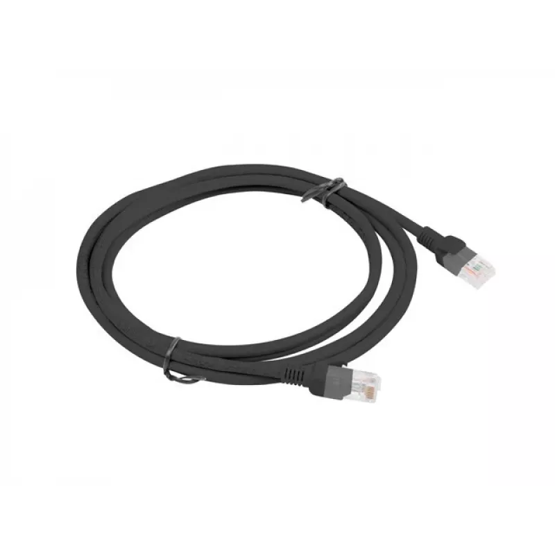 Tinklo kabelis LANBERG PCU6-10CC-0200-BK Cat5e U/UTP RJ-45 — 2 m, juodas