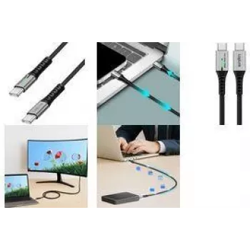 LogiLink USB 3.2 Gen2x2 Type-C-Cable C/m to LED Juoda CU0432 - Laidas - Skaitmeninis/Duomenų