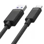 UNITEK USB kabelis USB-A — USB-C 50CM, Y-C481BK JUODAS