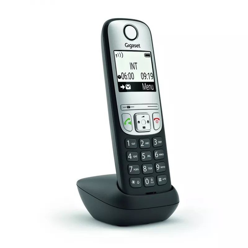 Gigaset A690HX analoginis/DECT telefonas su skambučio numerio atpažinimu, juodas, sidabrinis