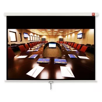 Projekcinis ekranas AVTEK CINEMA PRO 240 16:9 rankinis – 240 cm įstrižainė, 16:9 formatas, tvirtinamas prie sienos/lubų