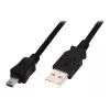 Digitus ASSMANN - USB laidas - USB Type A, 4 kontaktų (V) - Mini-USB, Type B (V) - 1 m (USB / Hi-Speed USB) - Formuotas - Juodas (AK-300108-010-S)