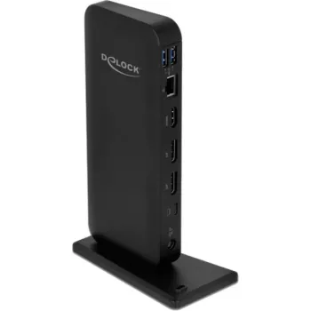 Delock USB-C DP 1,4 dokų stotelė 4K - dokų stotelė - USB-C 3,2 Gen 2 - HDMI, DP - 1GbE - 85 W (87746)