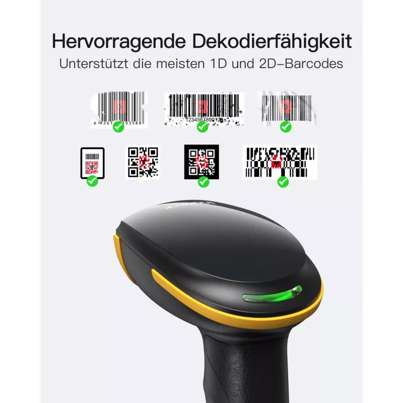 inateck Barcodescanner 35 Juoda [BCST-35_Juoda]