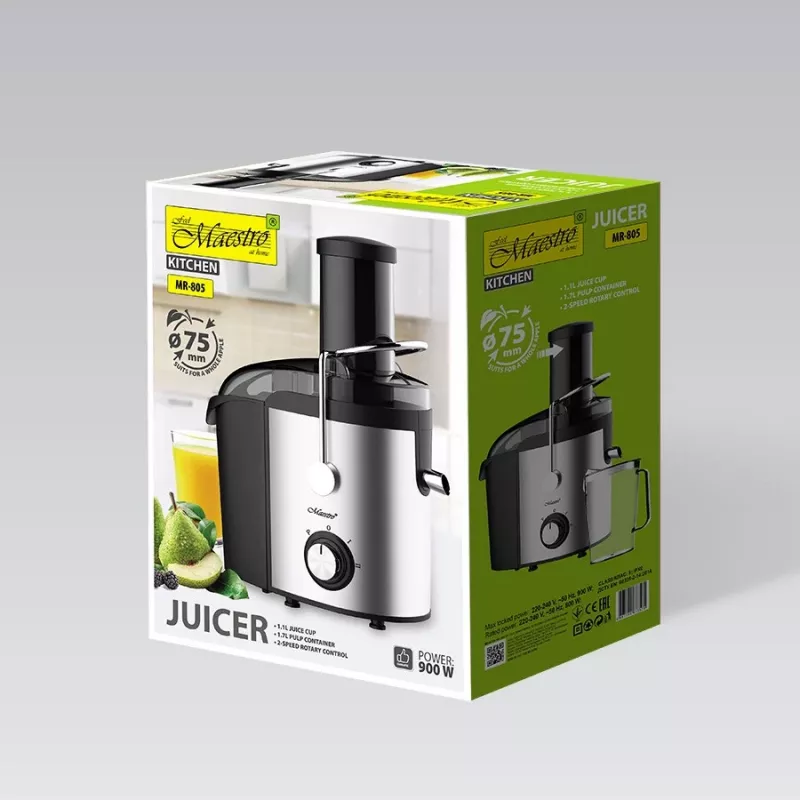 Maestro MR-805 sulčiaspaudė, 900 W, juoda/sidabrinė