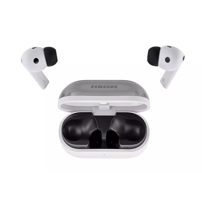 Belaidės stereo ausinės Samsung Galaxy SM-R420NZAAEUE — Į ausį įdedamos TWS, Bluetooth 5.4, IP54, ANC, 6 mikrofonai, 515 mAh dėklas