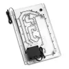 Vandens blokas BitsPower BPTA-WDPO11DS-P5D — skaidrus, 207×317×66,3 mm, 1/4 colio sriegis, 12 V/20 W