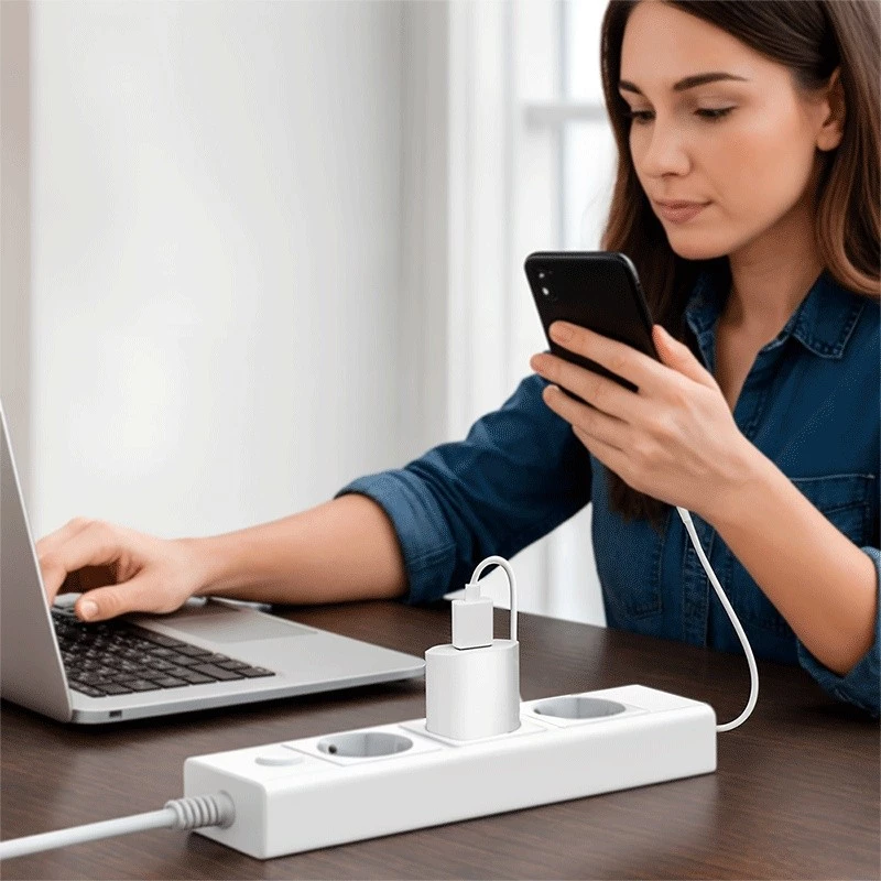 USB-A lizdo adapteris, 5 W, 5 V / 1 A, 1xUSB-A baltas