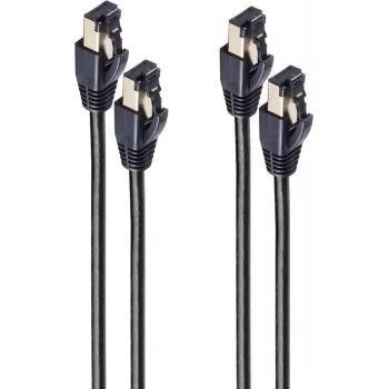 Tinklo kabelis ShiverPeaks BS08-41075-2 10m Cat8.1 F/FTP juodas