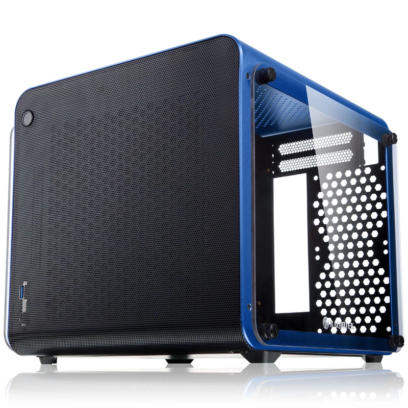Mini-ITX korpusas RAIJINTEK METIS EVO TG — grūdintas stiklas, mėlynas