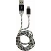 LC-POWER kabelis USB-Lightning-1M-8 1 m juoda/sidabrinė, USB A į Lightning (LC-C-USB-LIGHTNING-1M-8)