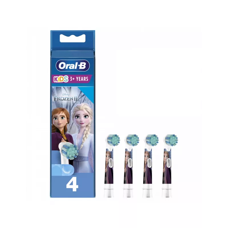 Oral-B EB10s-4 Frozen keičiamosios šepetėlių galvutės, baltos, 4 vnt.