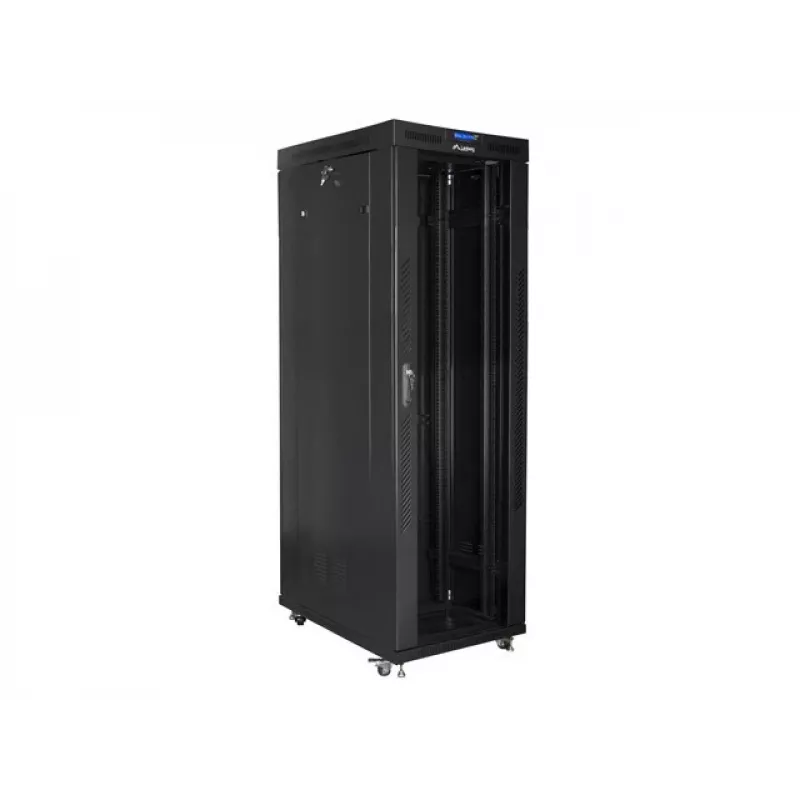 Laisvai stovinti spinta LANBERG FF01-8042-12BL 42U 19 colių 800×1000×2127,5 mm Juoda IP20 1200 kg