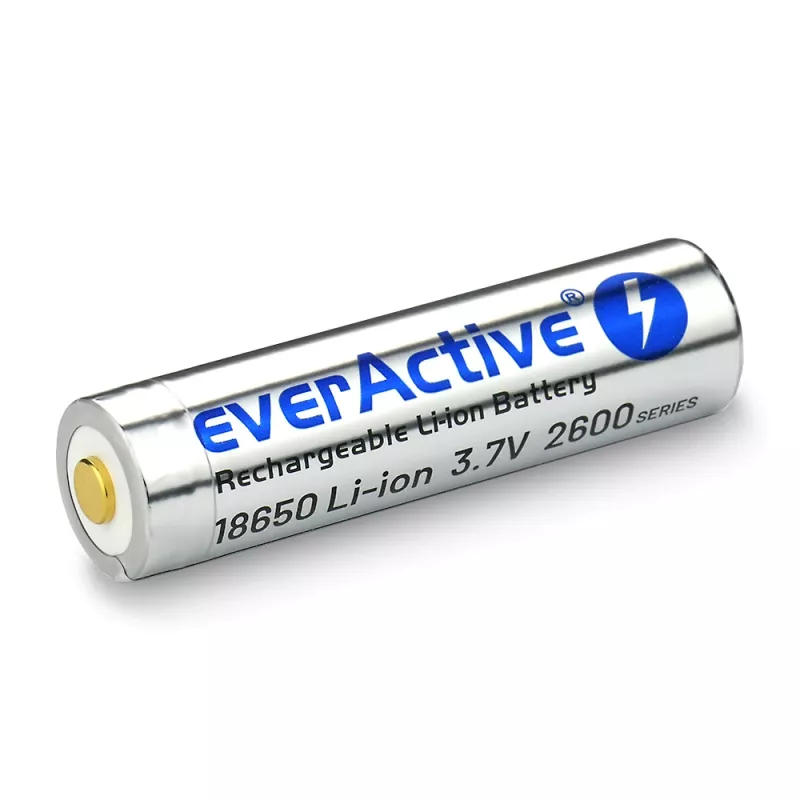 baterija everActive 18650 3.7V Li-ion 2600mAh micro USB with protection BOX
