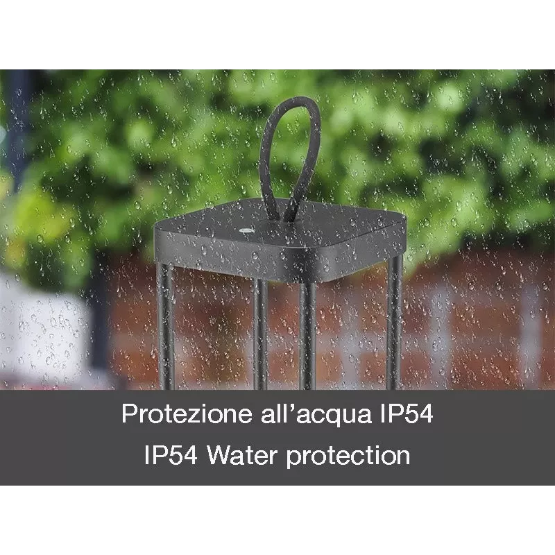 Įkraunamas žibintas Beper P207ILI100 – juodas, nešiojamas LED apšvietimas
