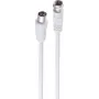 shiverpeaks ®-BASIC-S--Anteninis kabelis, 100% ekranuotas, F kištukas – bendraašis sujungiklis, RG 59, > 80 dB, baltas 1,5 m (BS80072-32)
