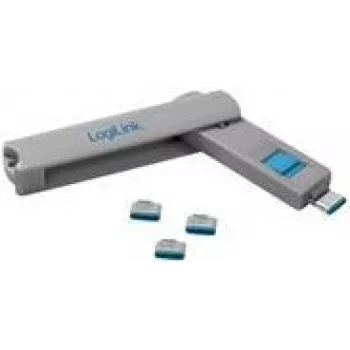 LOGILINK AU0052 USB-C prievado blokatorius, 1 raktas ir 4 užraktai