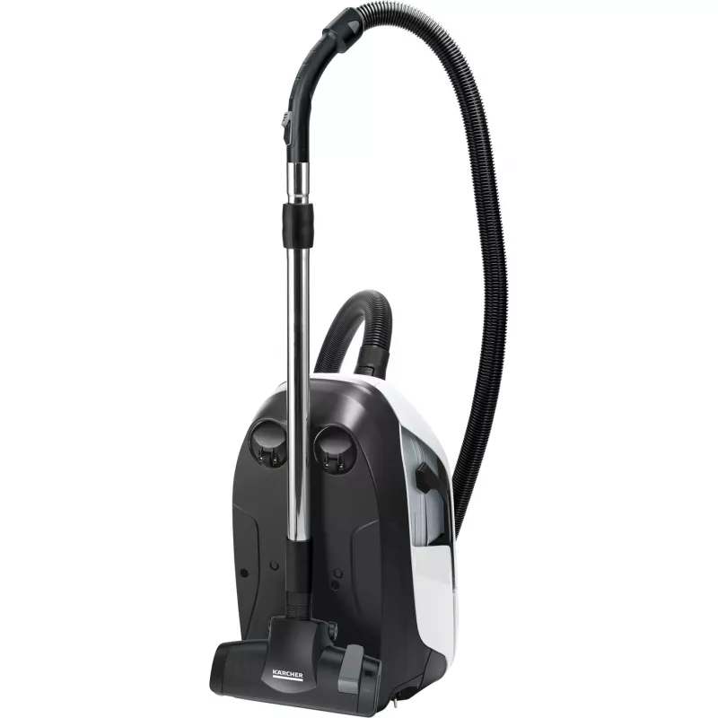 Cilindrinis dulkių siurblys Karcher DS 6 — sausas, 650 W, 2 l talpa, HEPA 13, 10,2 m veikimo spindulys, teleskopinis vamzdis