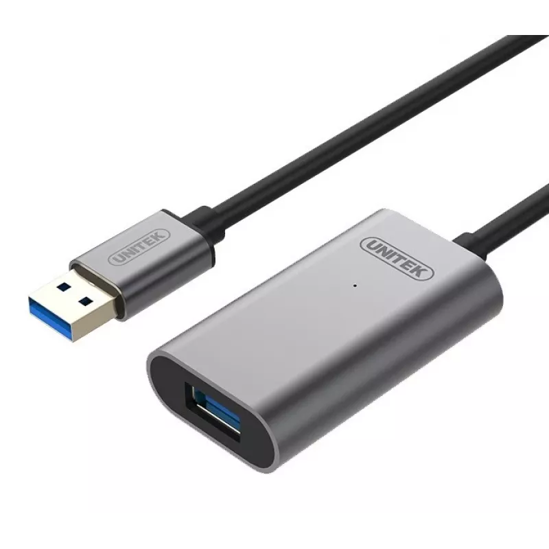 Unitek USB 3.0 active extension kabelis, 10m, Alu., Y-3005
