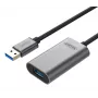 Unitek USB 3.0 active extension kabelis, 10m, Alu., Y-3005