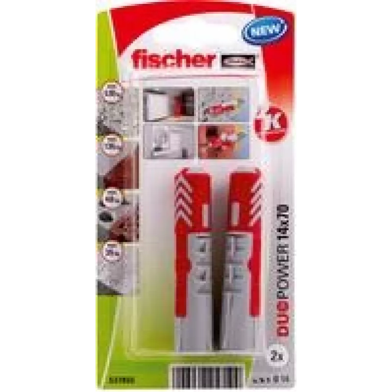 Fischer DuoPower 14 x 70 K NV sieninis kaištis 70 mm 537655 1 rinkinys (537655)
