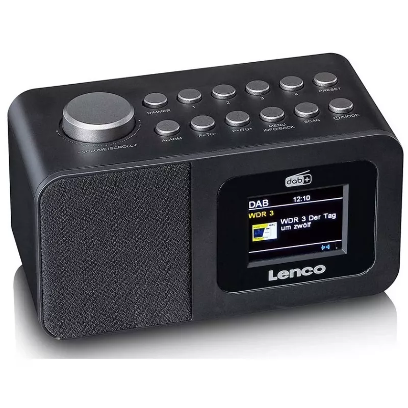 Stalinis radijas Lenco CR-625BK — FM/AM imtuvas su Bluetooth, juodas