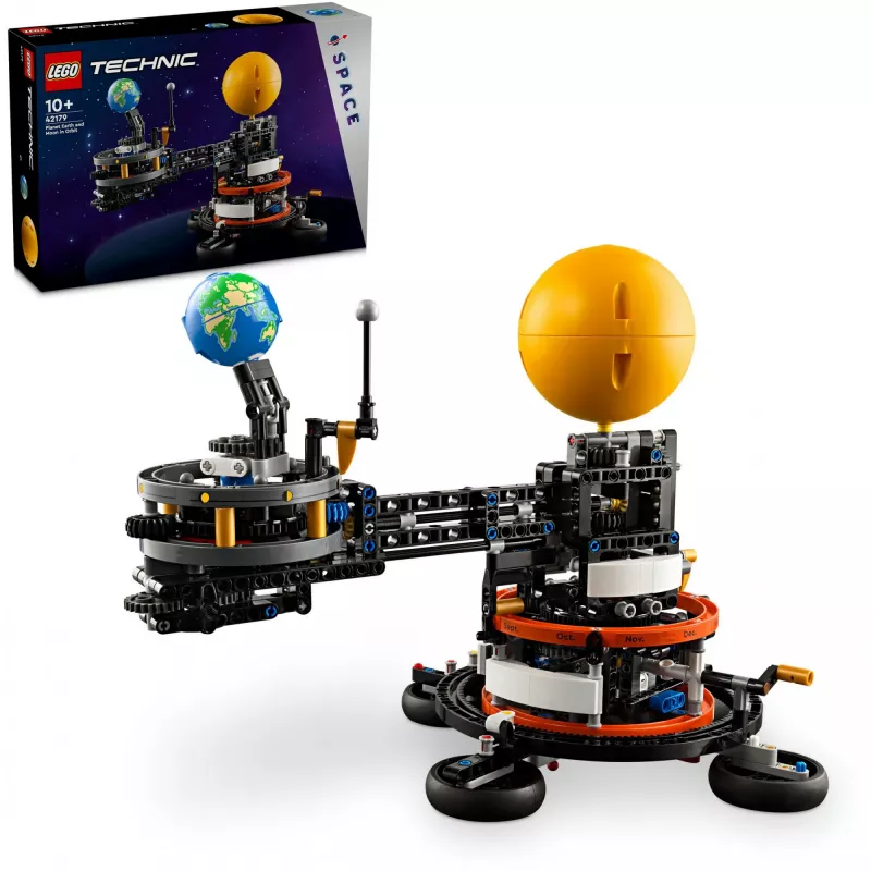 LEGO Technic Žemė ir Mėnulis Orbitėje Kosminiai Žaidimai Vaikams Nuo 10 Metų Saulės Sistemos Konstruktorius su Planetomis