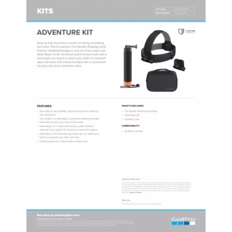Adventure Kit 3.0 (fotoaparatas neįtrauktas)