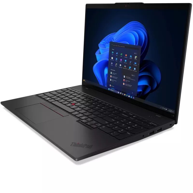 Lenovo ThinkPad L16 Gen 2 (AMD) AMD Ryzen™ 5 PRO PRO 215 nešiojamas kompiuteris 40,6 cm (16 colių) WUXGA 32 GB DDR5-SDRAM 1 TB SSD Wi-Fi 7 (802.11be) Windows 11 Pro juoda vokiška
