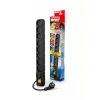 ACAR S8 Juodas 8 AC lizdai 230 V 5 m