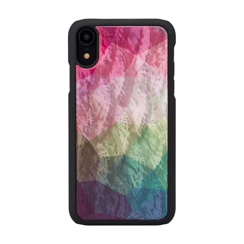 Išmaniojo telefono dėklas iKins, skirtas iPhone XR — vandens gėlių dizainas, juodas