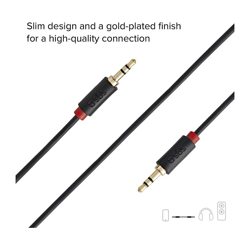 Sbs TECABLE35KR ryšio priedas, juodas